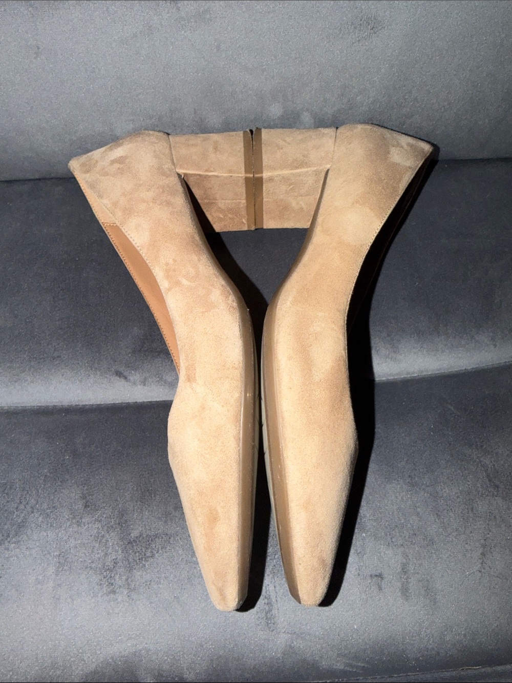 Aquatalia Beige Suede Pasha Pointed-Toe Pump size 9.5 - Picture 6 of 8